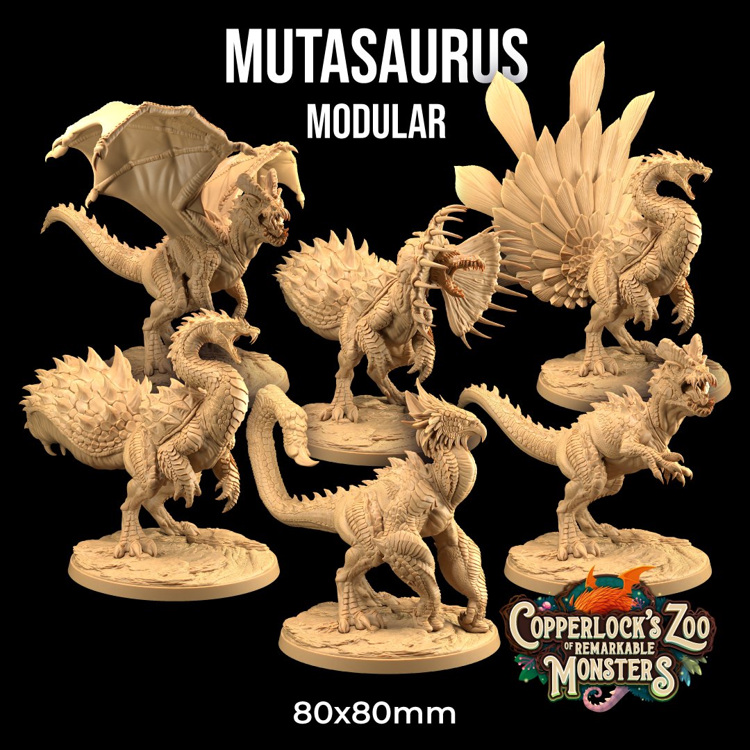 Modular Mutasaur Miniatures - Build your own Dinosaur! - Mini Megastore