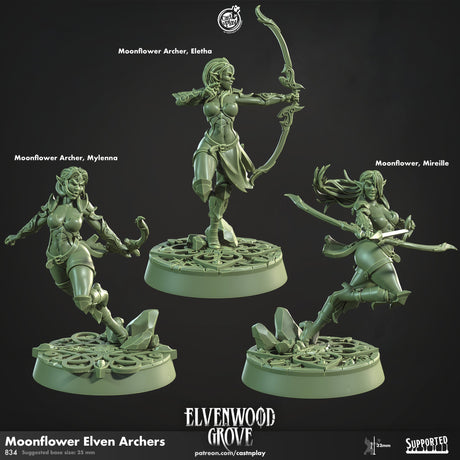 Moonflower Elven Archer Miniatures - Mini Megastore