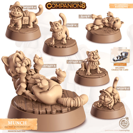 Munch the Munchkin Cat Companion Miniatures - Mini Megastore