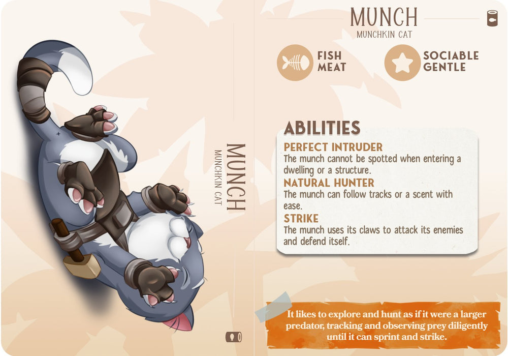 Munch the Munchkin Cat Companion Miniatures - Mini Megastore