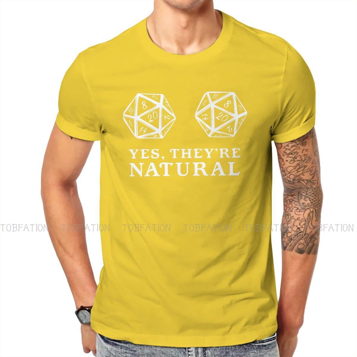 Natural 20 Dice Shirt "Yes They're Natural" - Mini Megastore