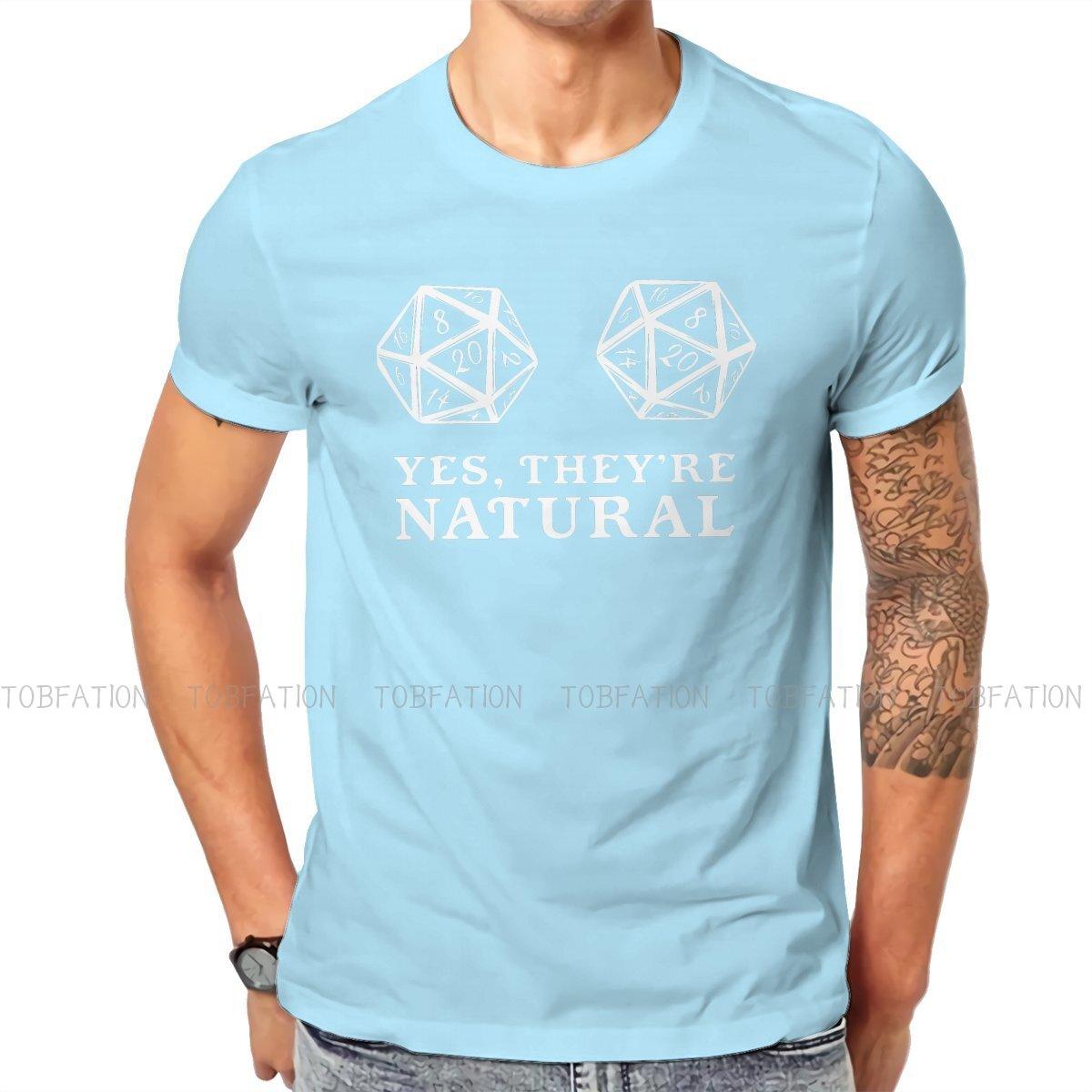 Natural 20 Dice Shirt "Yes They're Natural" - Mini Megastore