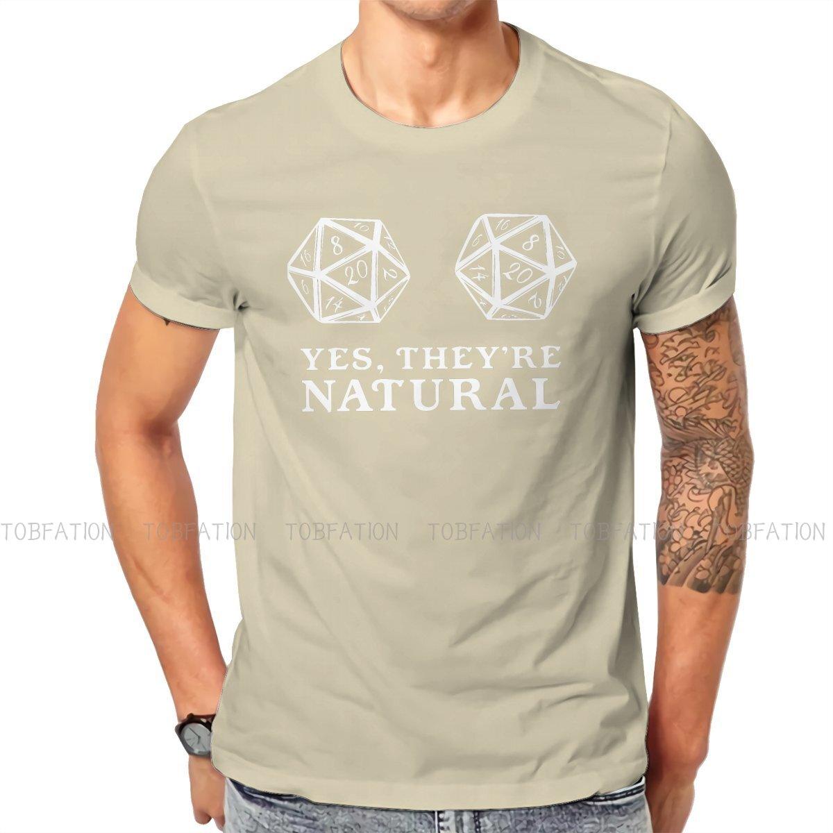 Natural 20 Dice Shirt "Yes They're Natural" - Mini Megastore