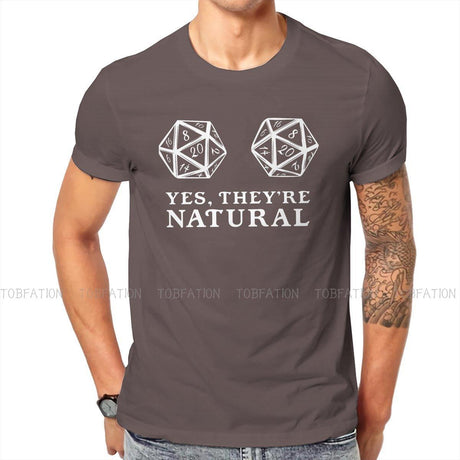 Natural 20 Dice Shirt "Yes They're Natural" - Mini Megastore