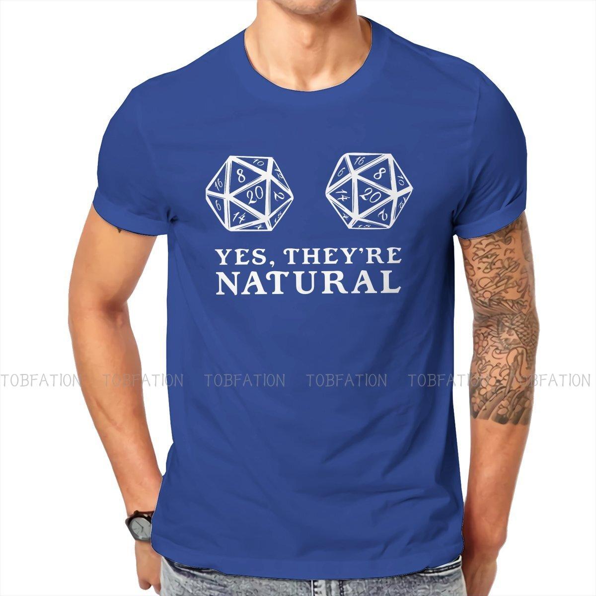 Natural 20 Dice Shirt "Yes They're Natural" - Mini Megastore