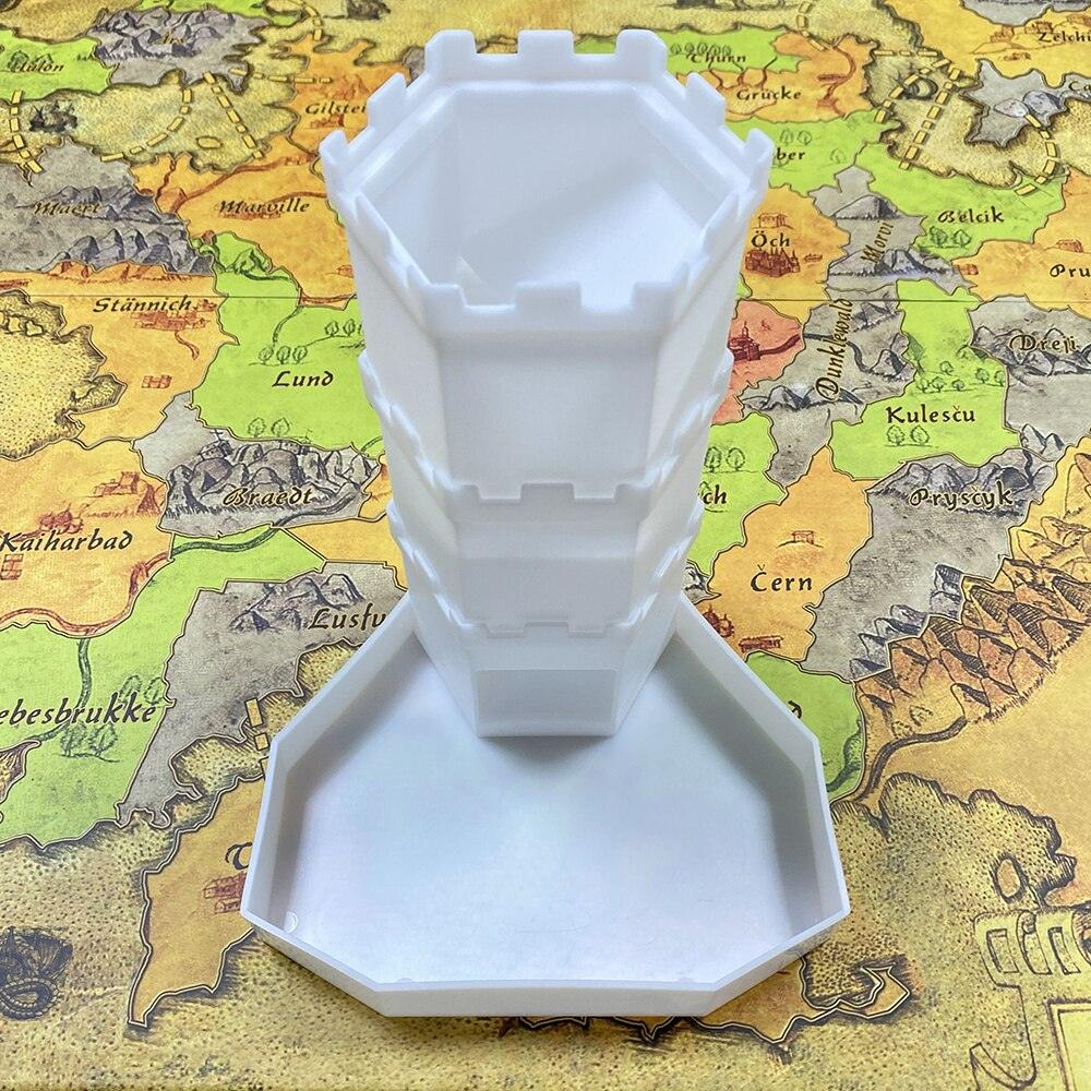 New Design Dice Tower with Tray Easy Roller Box - Perfect Accessories for Board Game, D&amp;D and RPG - Mini Megastore