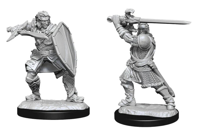 Nolzurs Marvelous Miniatures - Human Paladin Male Miniatures Pack of 2 - Mini Megastore