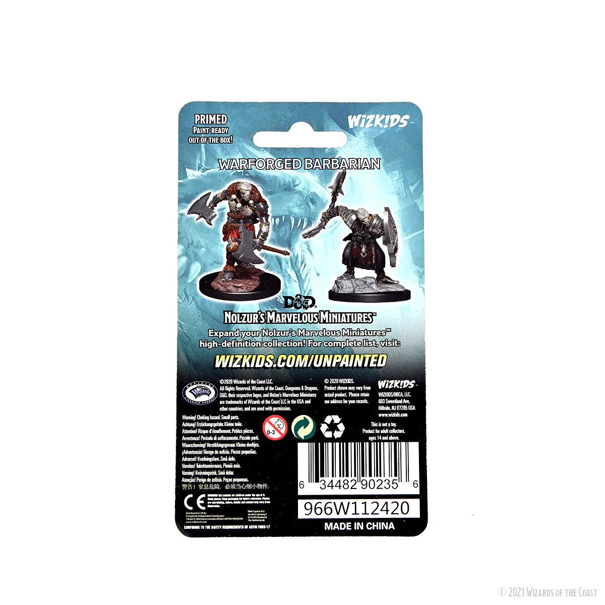 Nolzur's Marvelous Miniatures: Warforged Barbarian Miniatures Pack of 2 - Mini Megastore