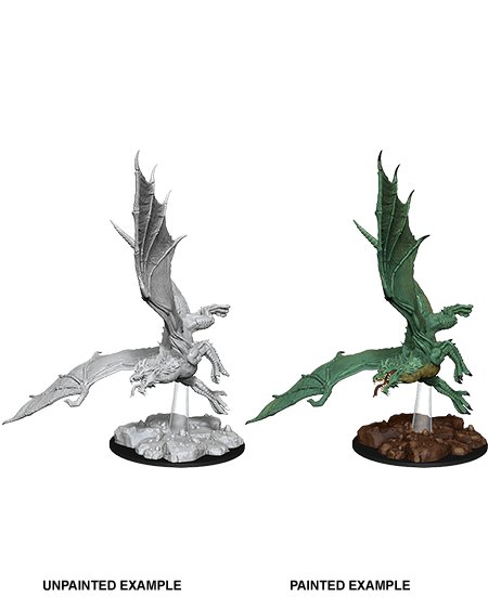 Nolzur's Marvelous Miniatures: Young Green Dragon Miniature - Mini Megastore