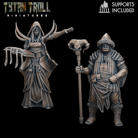 Orc Mage / Wizard / Sorcerer Miniatures - Mini Megastore