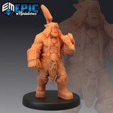 Orc Tribesman Barbarian / Fighter Miniature - Mini Megastore