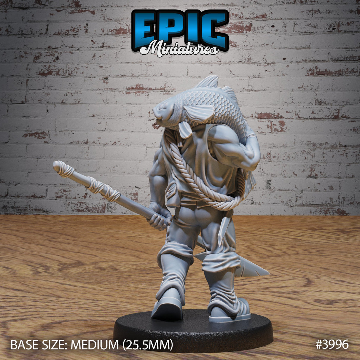 Orc Villager Fisher Miniature - Mini Megastore