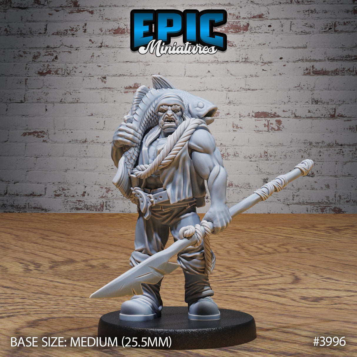 Orc Villager Fisher Miniature - Mini Megastore