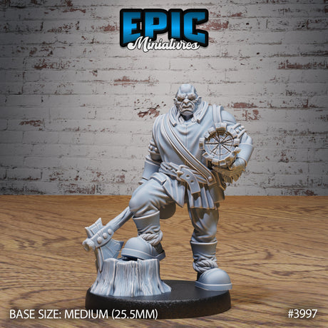 Orc Villager Lumberjack Miniature - Mini Megastore