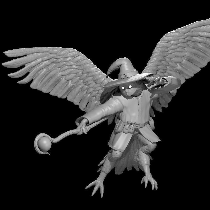 Owlin / Owl Folk Wizard Miniature - Mini Megastore