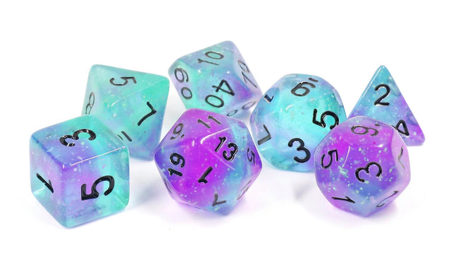 Peacock Glowworm Dice Set - Mini Megastore