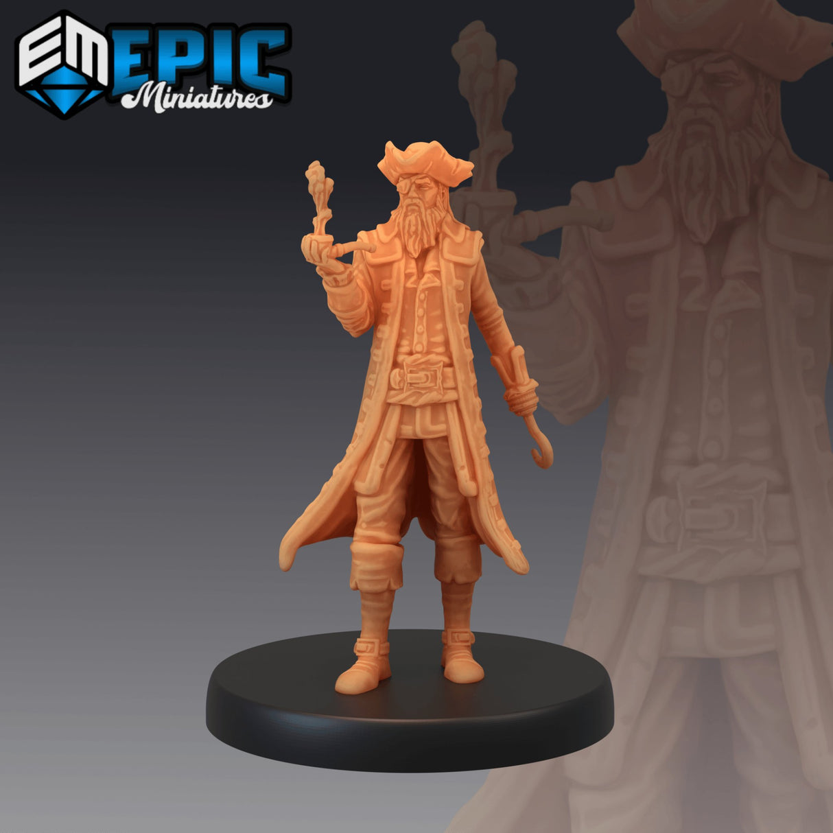 Pirate Captain Miniature - Mini Megastore