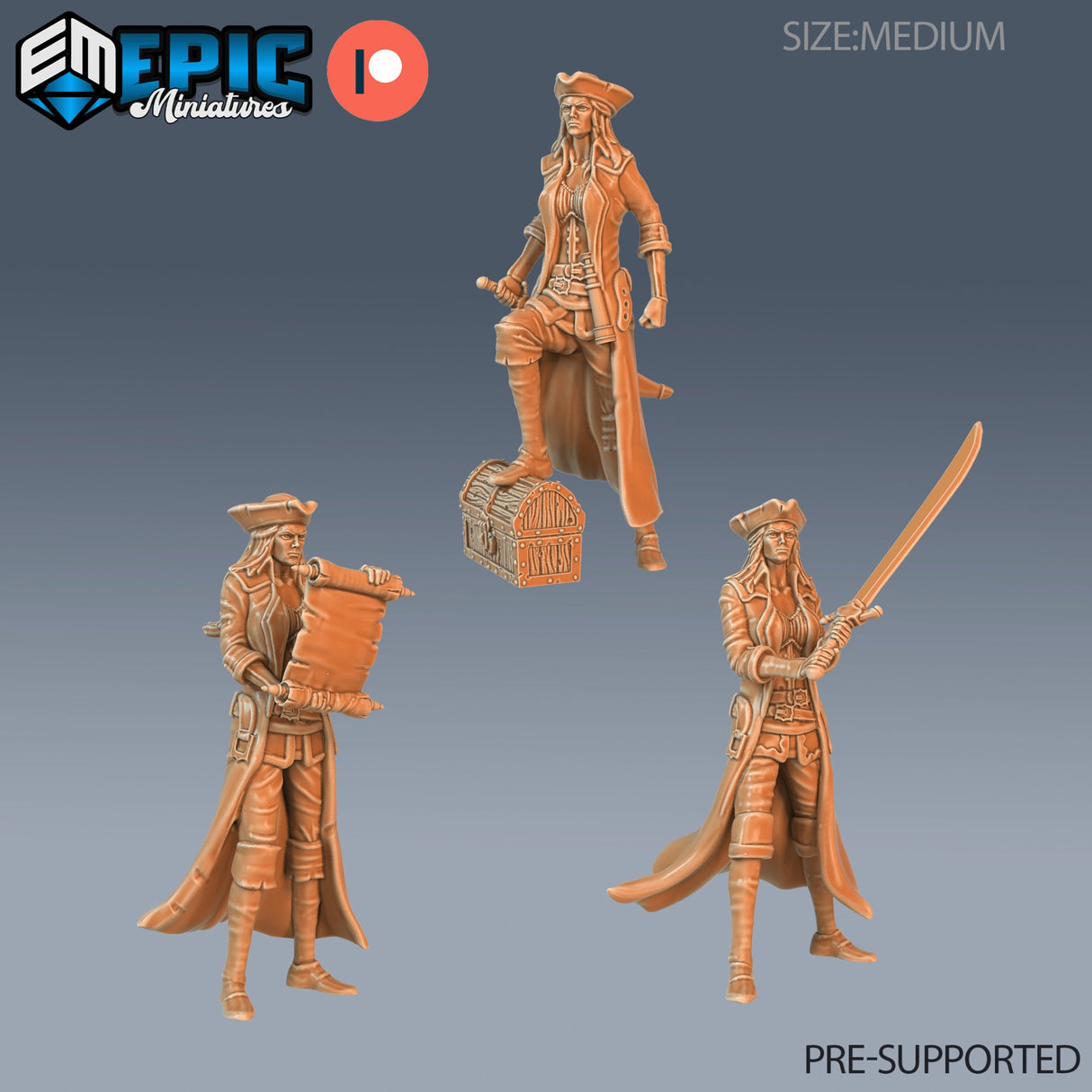 Pirate Quartermaster Miniature - Mini Megastore