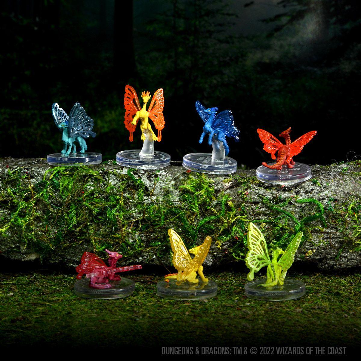 Pre-painted Faerie Dragons Miniatures, Set of 7 - Icons of the Realms - Mini Megastore