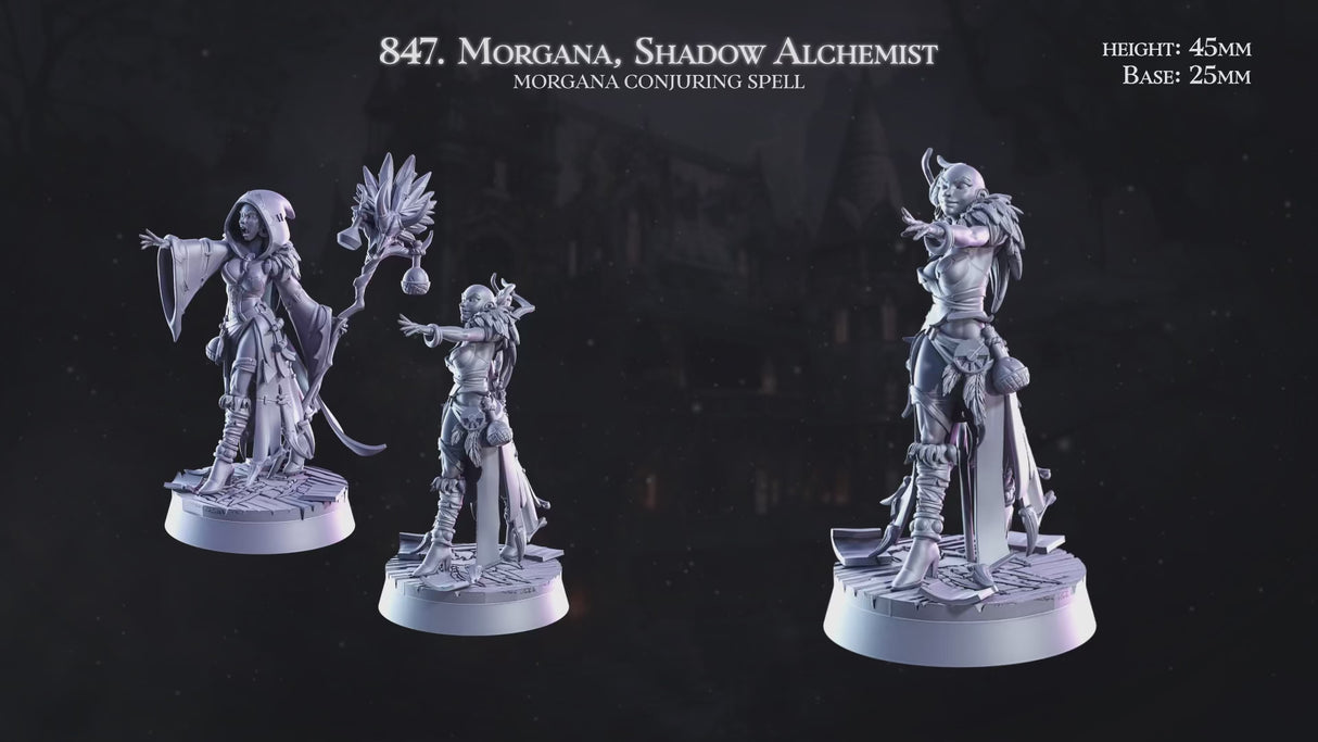 Morgana, Shadow Alchemist - Human Female Wizard Miniature