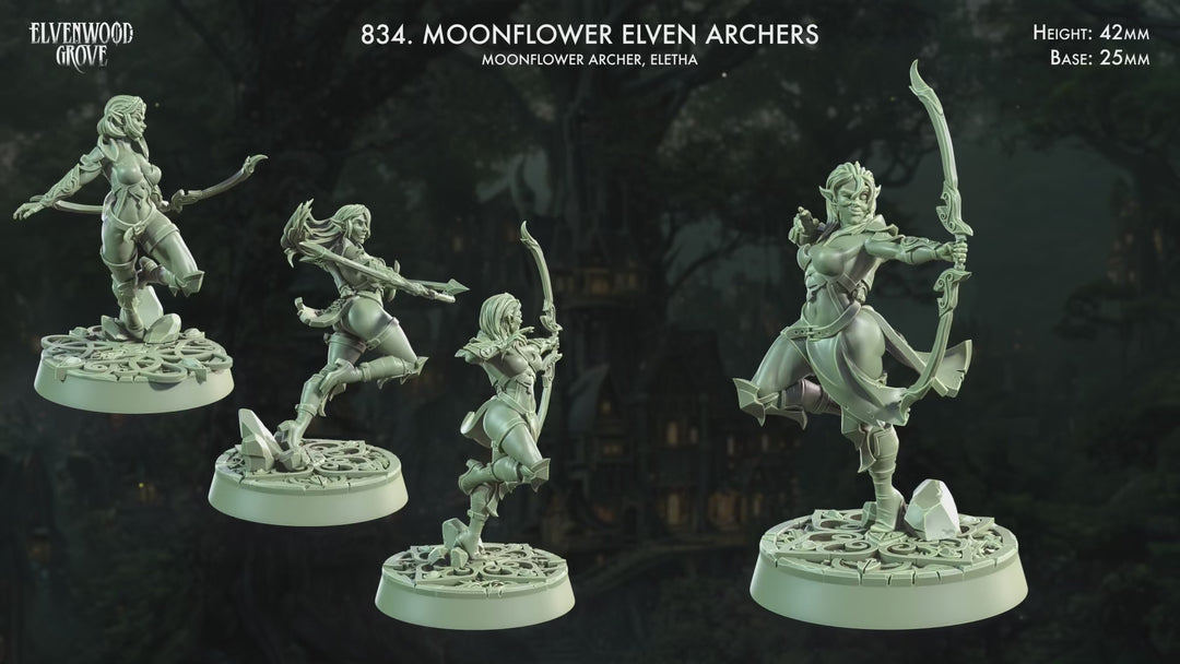 Moonflower Elven Archer Miniatures