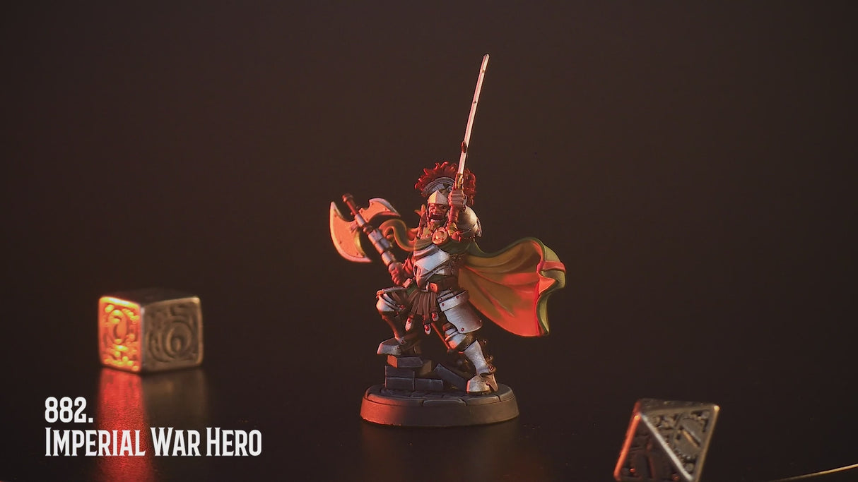 Imperial War Hero - human paladin / Knight Miniature