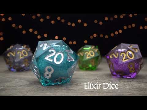 Individual D20 Elixir Liquid Core Dice