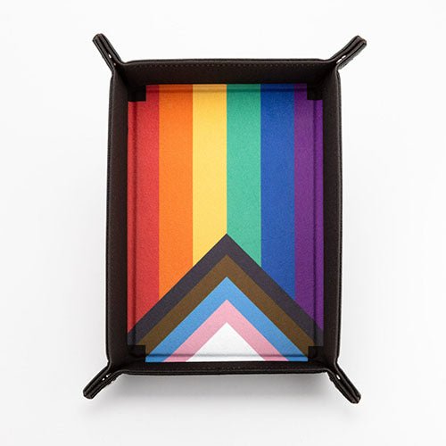 Pride Fold Up Velvet Dice Tray - Rainbow Flag - Mini Megastore