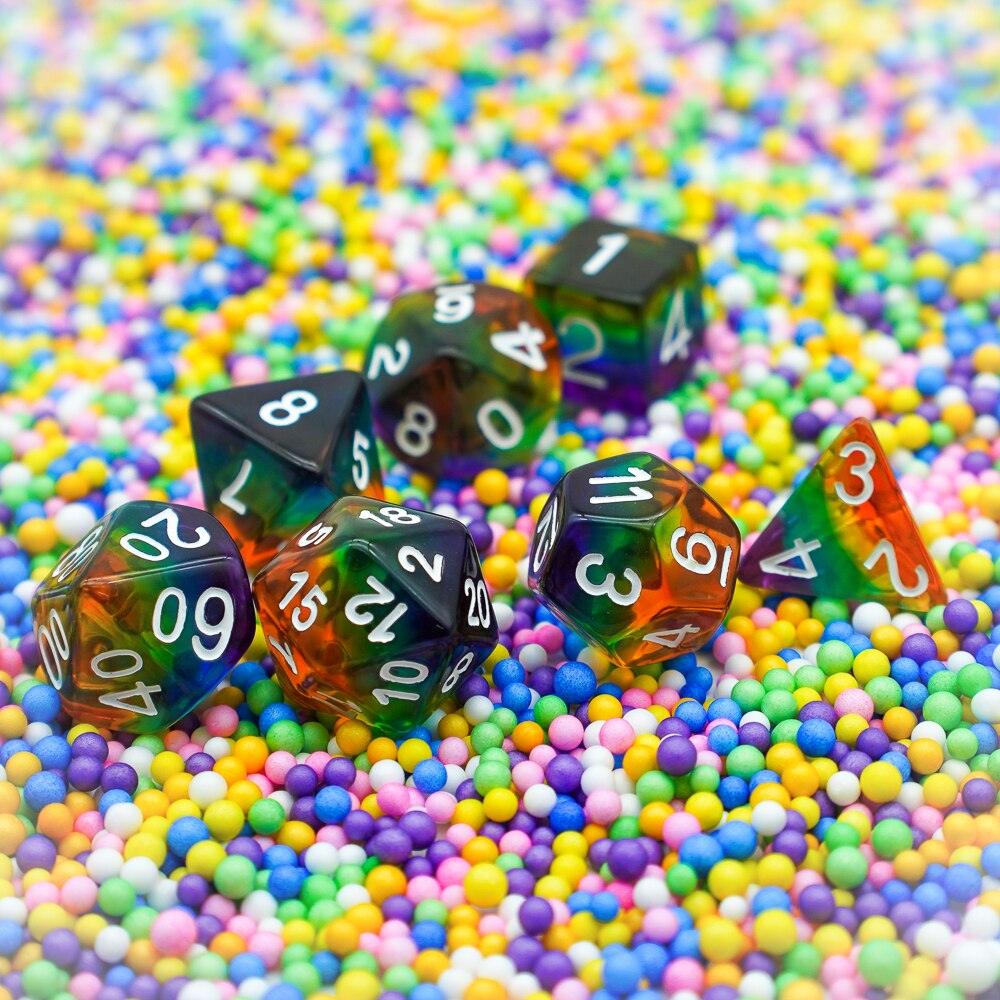 Rainbow Dice Set - Mini Megastore