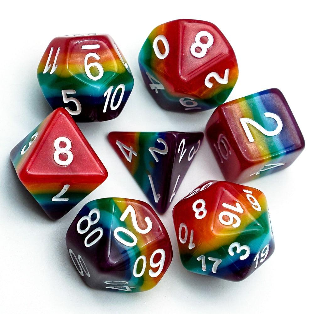 Rainbow Dice Set - Mini Megastore