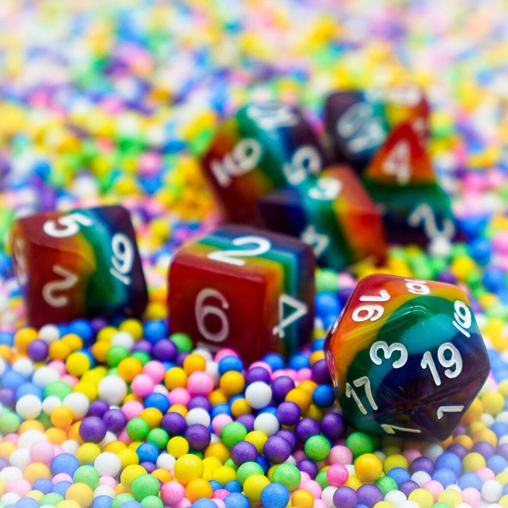 Rainbow Dice Set - Mini Megastore