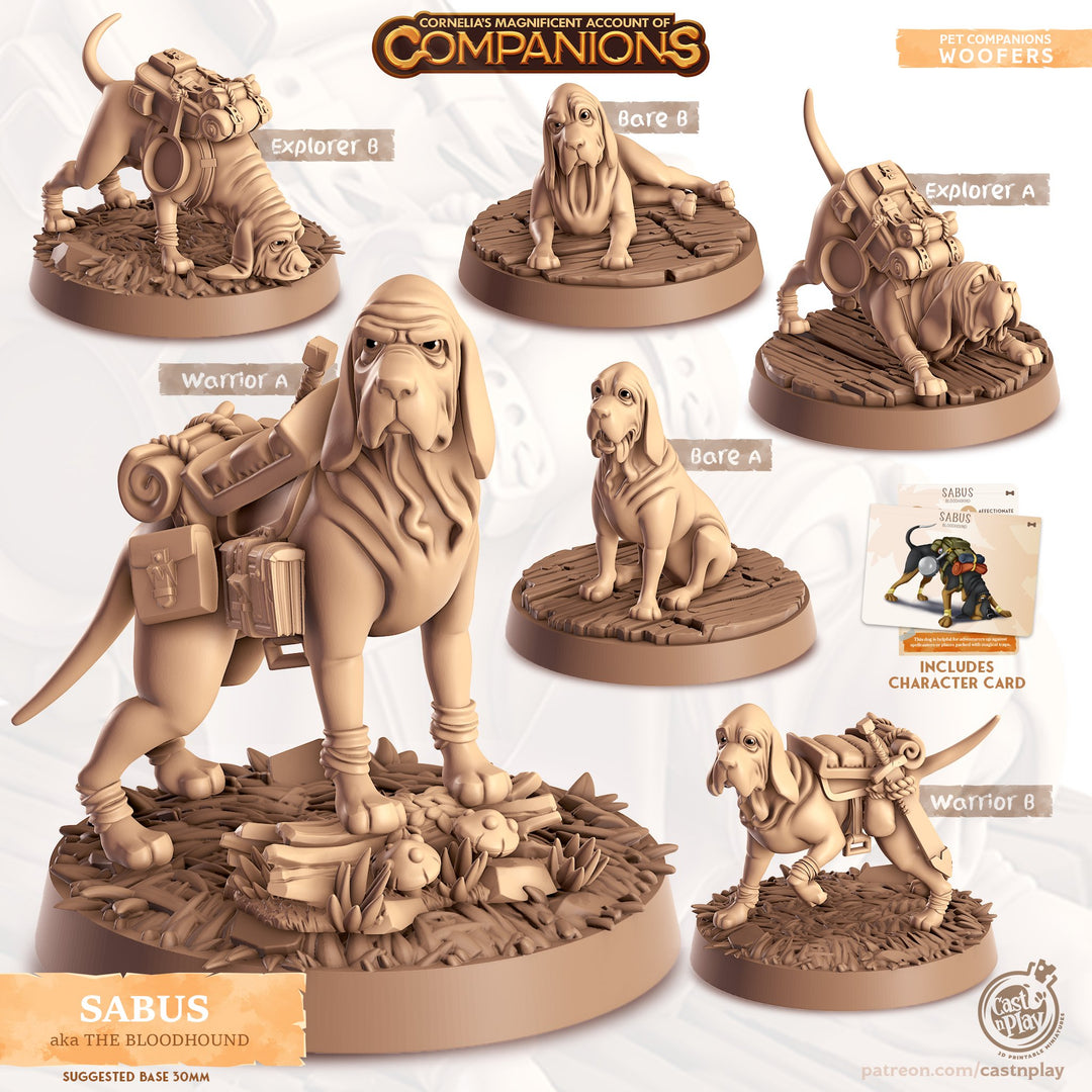 Sabus the Bloodhound Dog Companion Miniatures - Mini Megastore