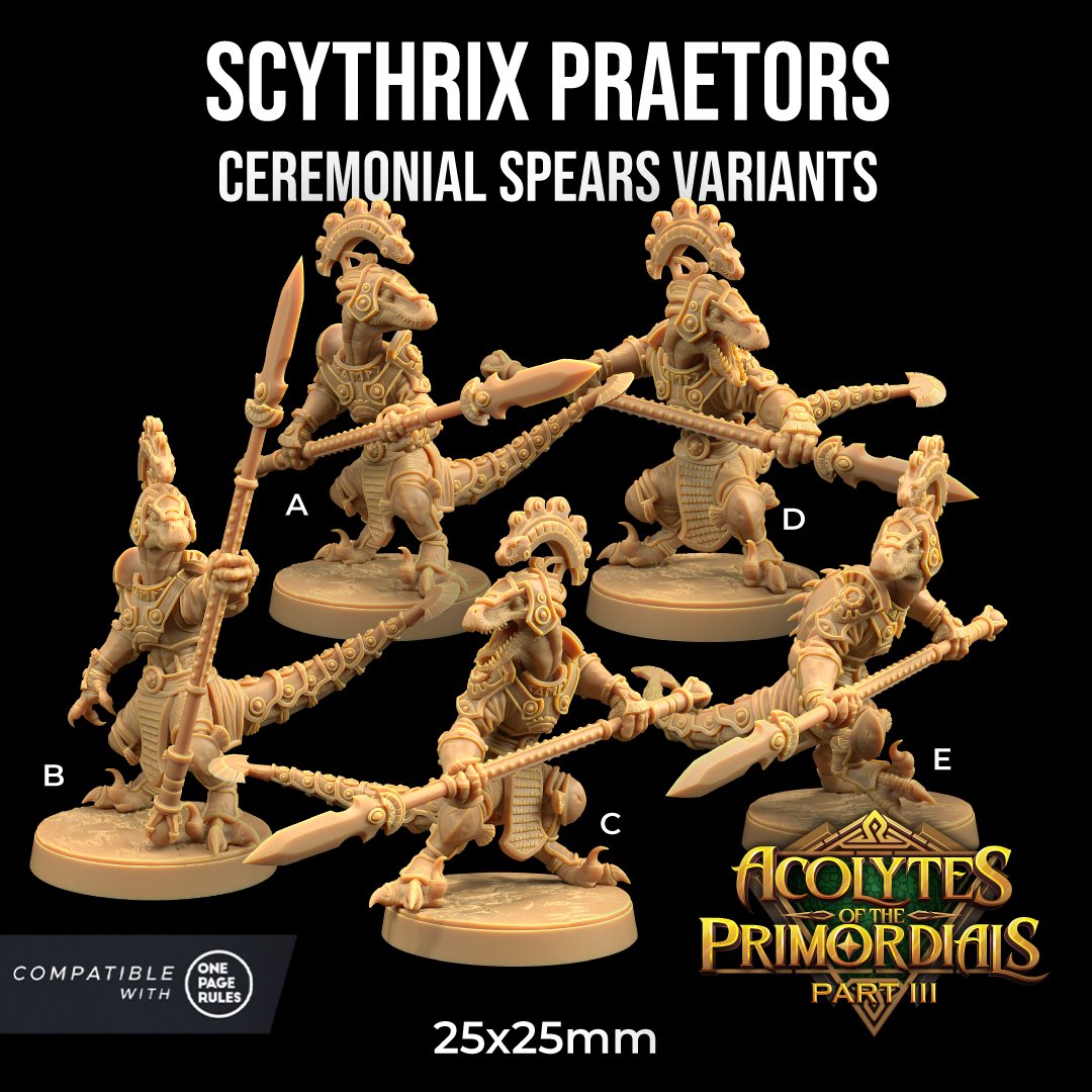 Scythrix Praetors - Dinofolk Velosoraptor Guard Miniatures - Mini Megastore