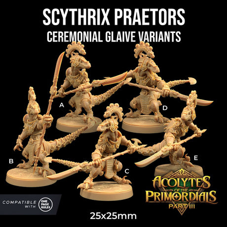 Scythrix Praetors - Dinofolk Velosoraptor Guard Miniatures - Mini Megastore