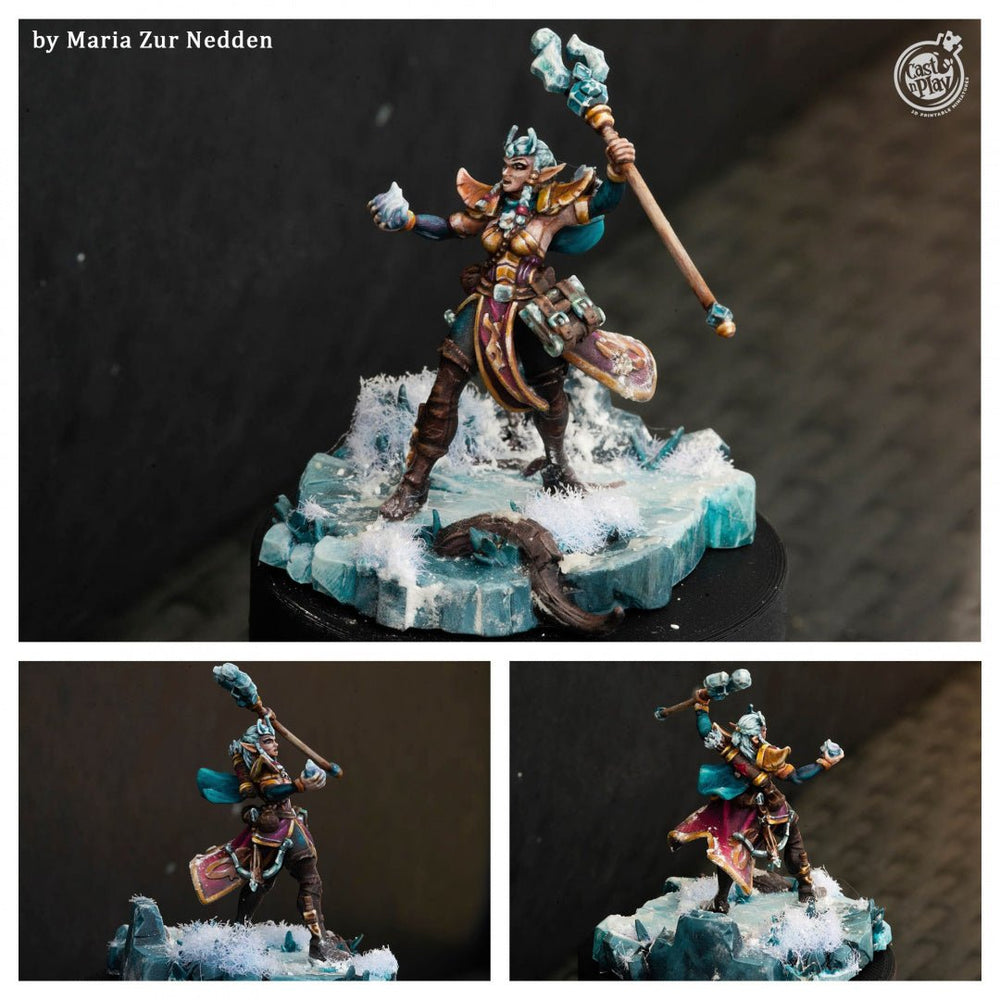 Shahana the Sorcerer - Female Elf Sorcerer / Wizard Miniature - Mini Megastore