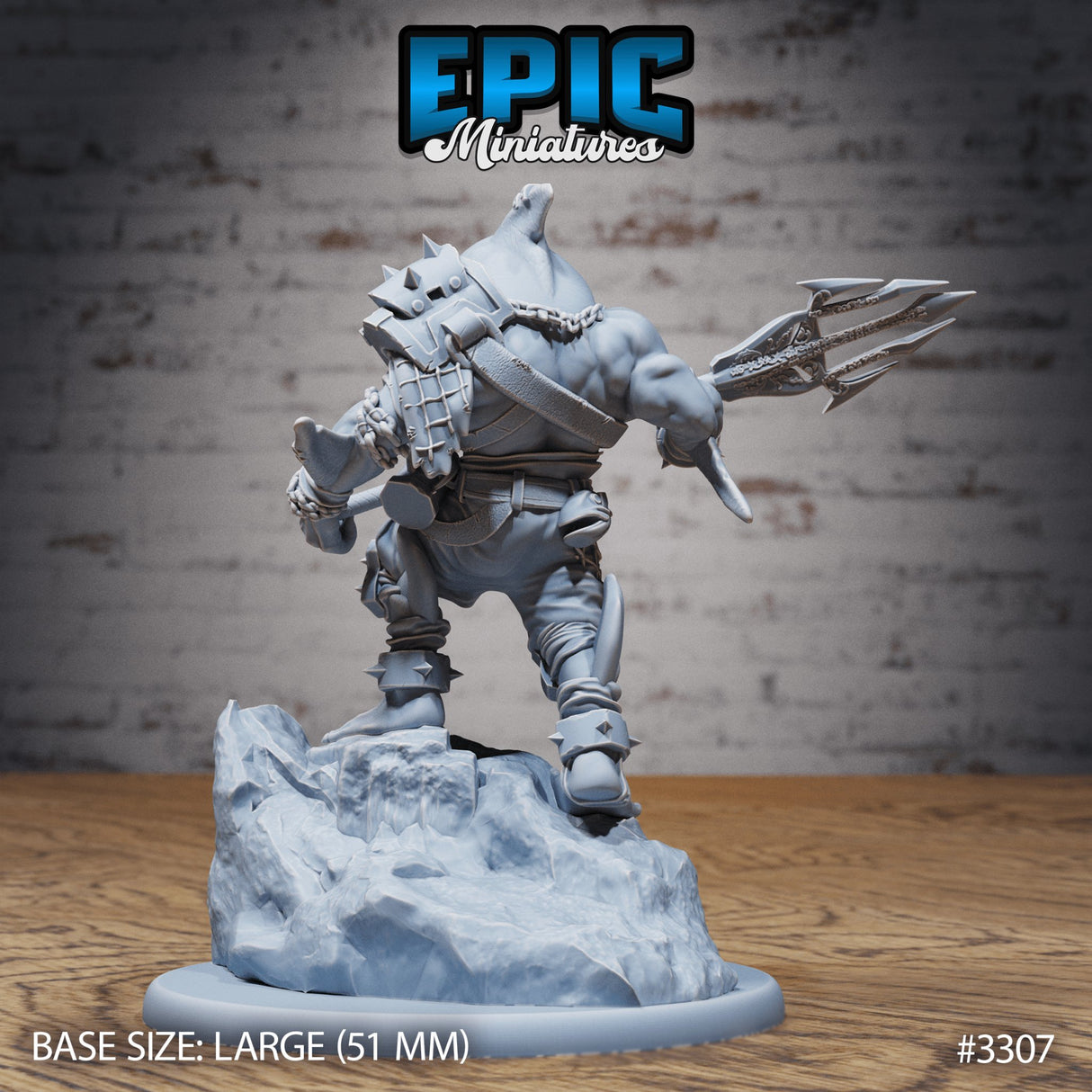 Shark Folk Anchor Pirate Miniature - Mini Megastore