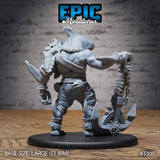 Shark Folk Anchor Pirate Miniature - Mini Megastore