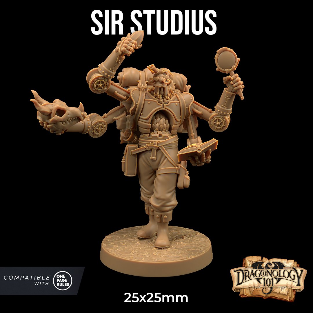 Sir Studius - Warforged Artificer Miniature - Mini Megastore