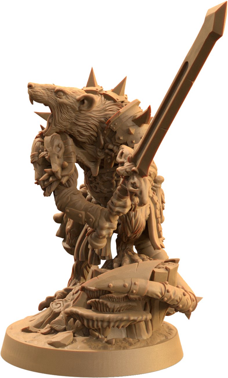 Skarn, The Rat Lord - Rat Folk Fighter Miniature - Mini Megastore