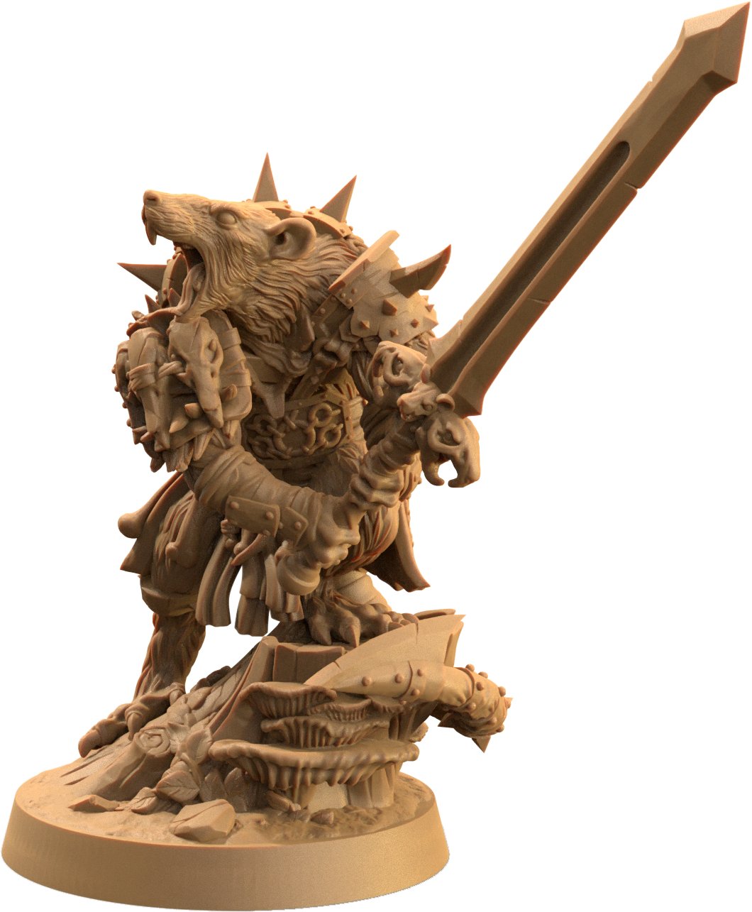 Skarn, The Rat Lord - Rat Folk Fighter Miniature - Mini Megastore