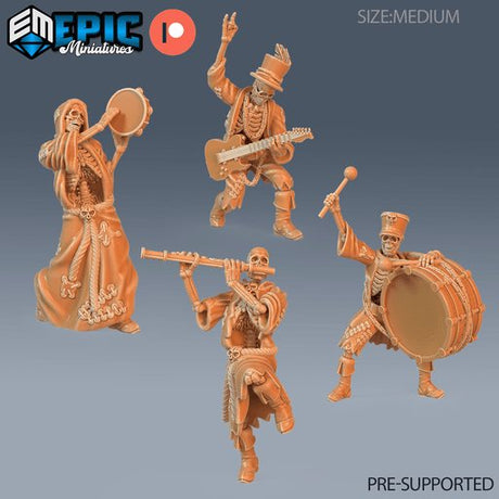 Skeleton Musicians Miniature - Mini Megastore