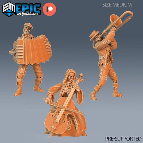 Skeleton Musicians Miniature - Mini Megastore