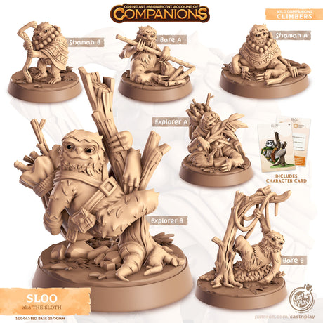 Sloo the Sloth Companion Miniatures - Mini Megastore