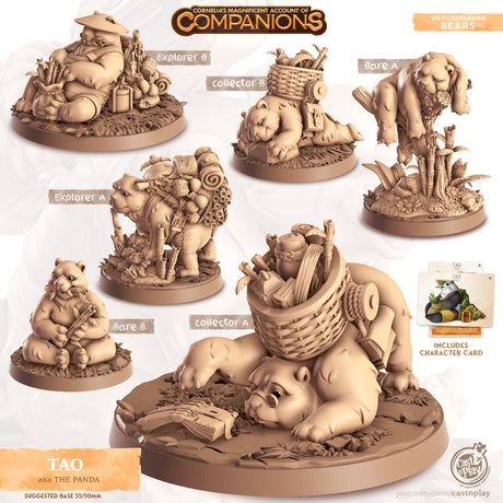 Tao the Panda Bear Companion Miniatures - Mini Megastore