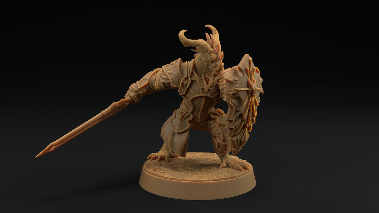 Thaedric Stormscale - Dragonborn Paladin Miniature - Mini Megastore