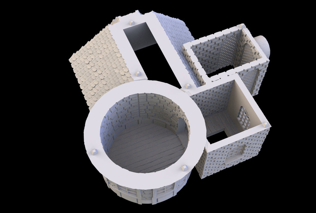 The Four Mage Manor - 3D printed Multifloor house - Mini Megastore
