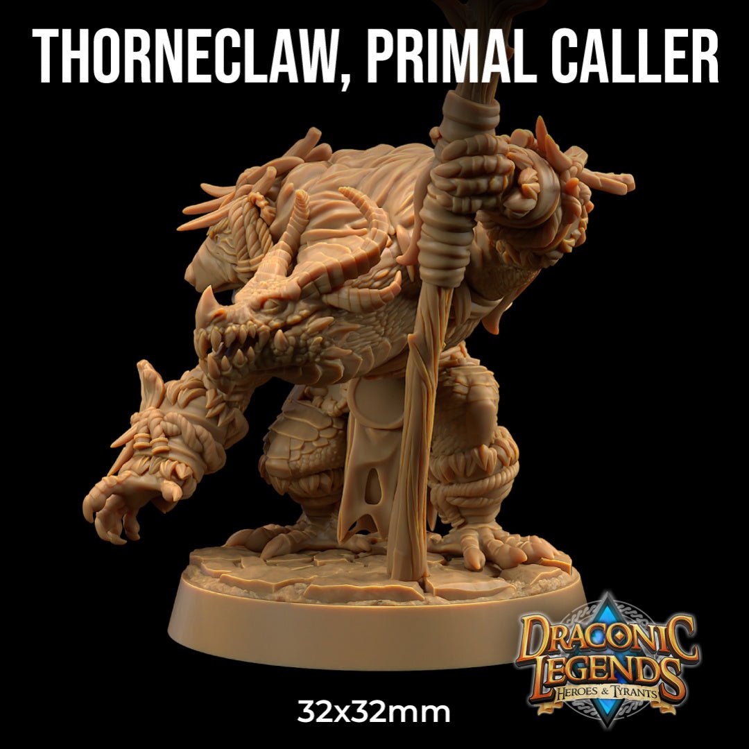 Thorneclaw, Primal Caller - Dragonborn Druid / Shaman Miniature - Mini Megastore