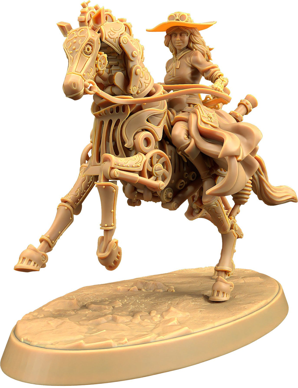 Thunder, Mechanical Marvel & Ms Bell - Clockwork / Robot Horse Artificer Gunslinger Miniature - Mini Megastore