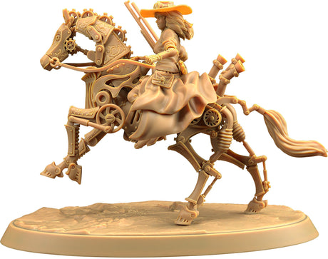 Thunder, Mechanical Marvel & Ms Bell - Clockwork / Robot Horse Artificer Gunslinger Miniature - Mini Megastore