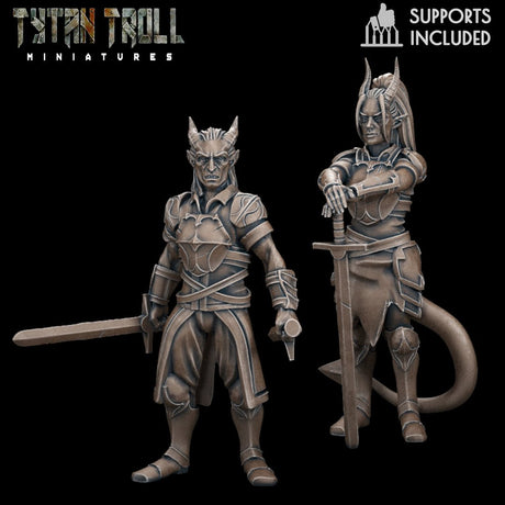 Tiefling fighter Miniatures - Mini Megastore